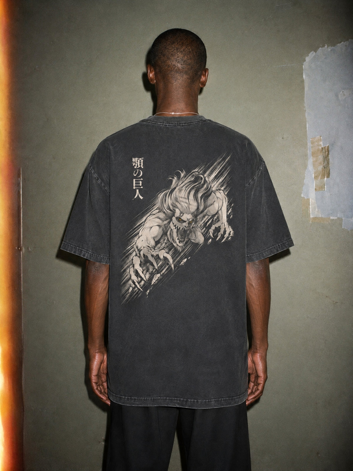 AOT ✦ Jaw Titan Vintage Tee by Torazen, worn on model