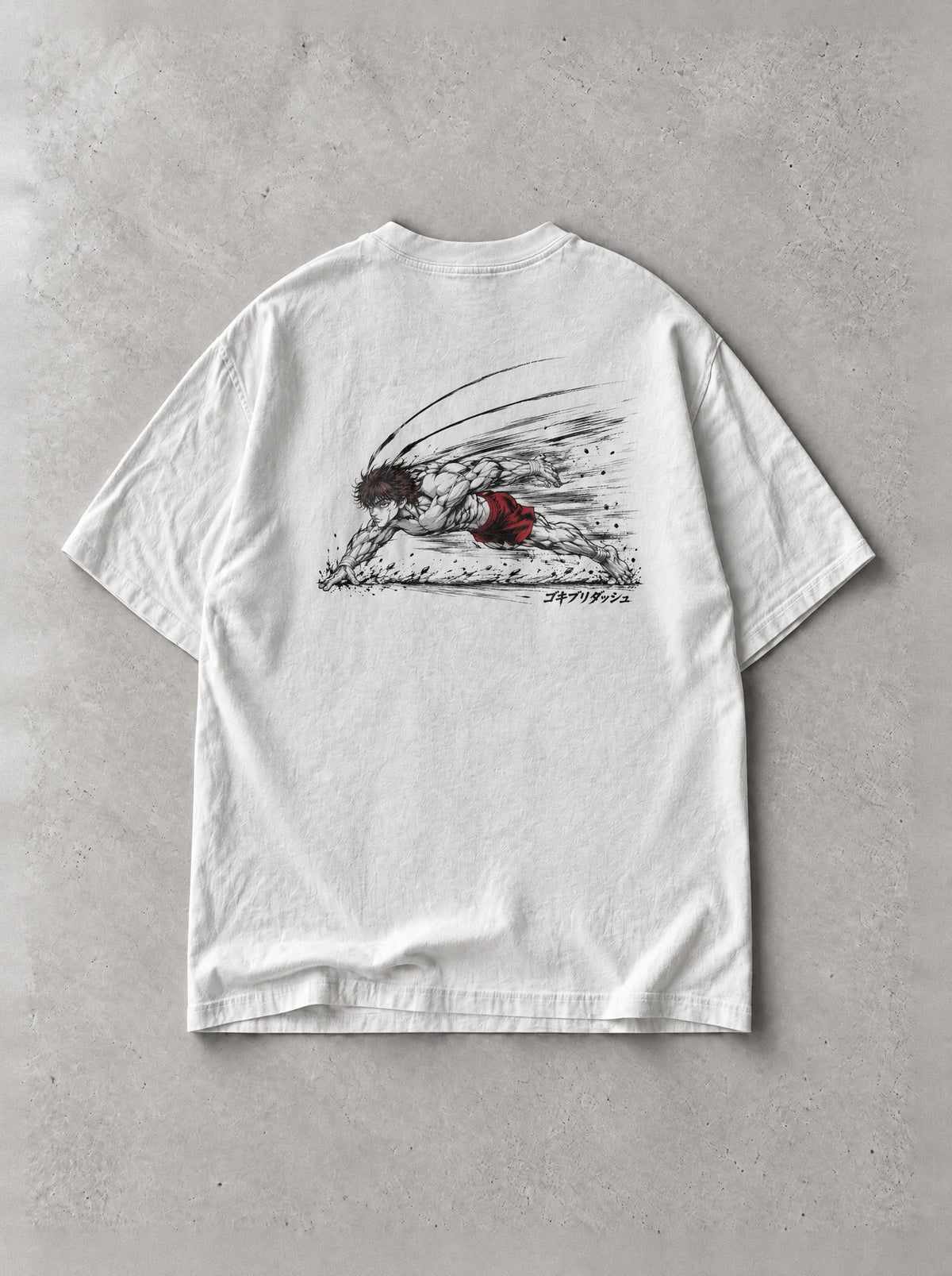 Cockroach Dash Vintage Tee - Baki-inspired design by Torazen, back view