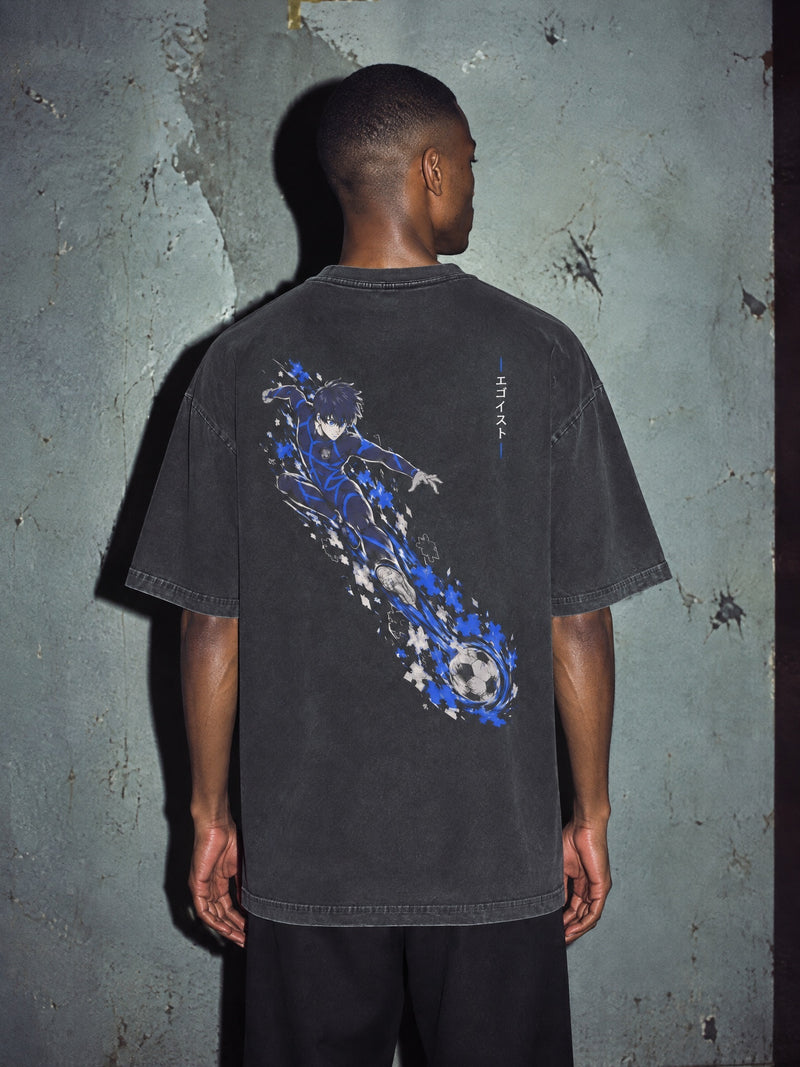 BL-LCK ✦ Striker Flash Vintage Tee by Torazen, worn on model