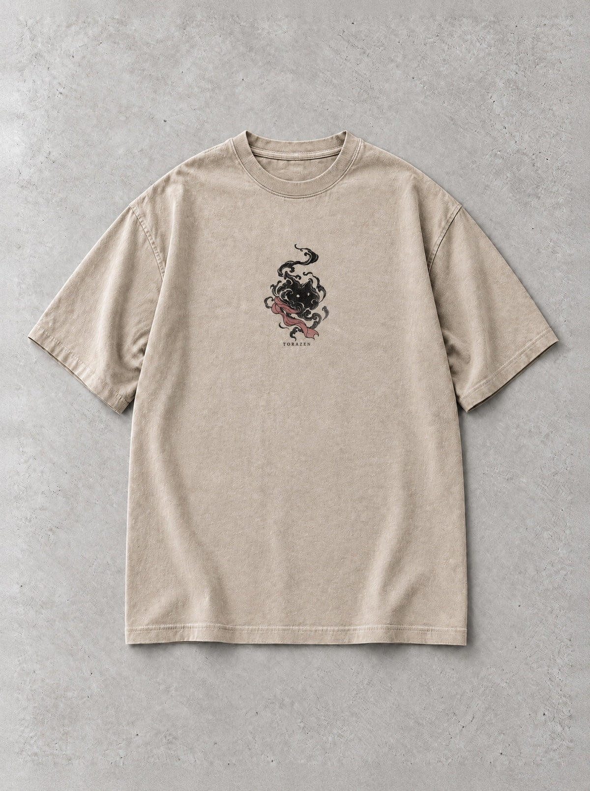 Ash Cat Vintage Tee by Torazen, front view