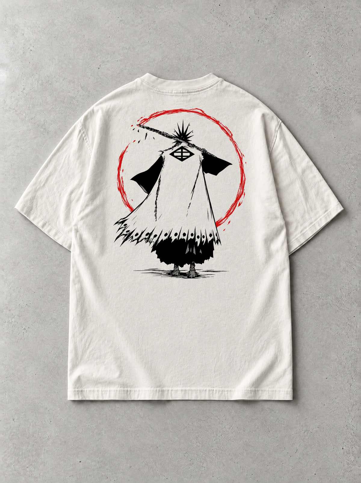 Endless Brawl Circle Vintage Tee - Bleach-inspired design by Torazen, back view