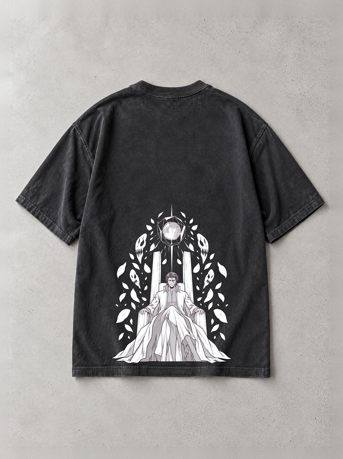 Hogyoku Throne Vintage Tee - Bleach-inspired design by Torazen, back view