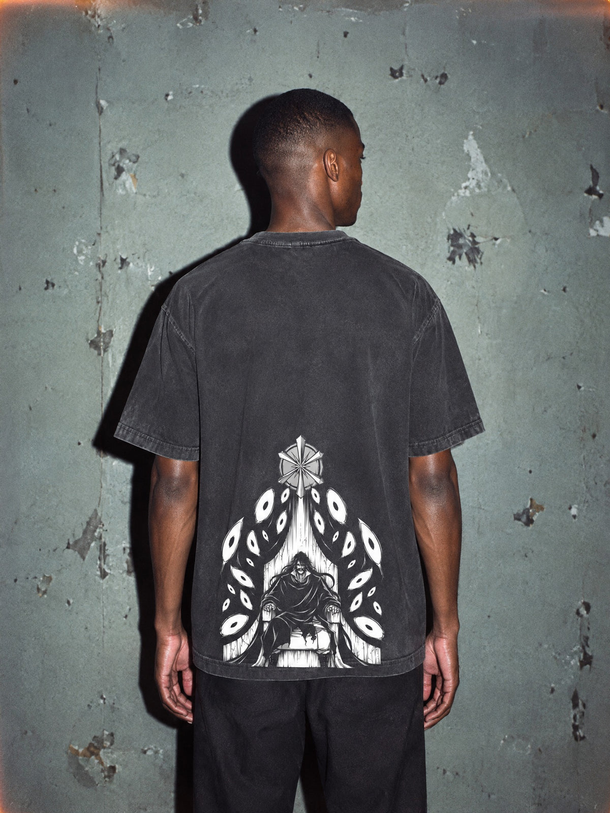 BLCH ✦ Throne Of Eyes Vintage Tee by Torazen, worn on model