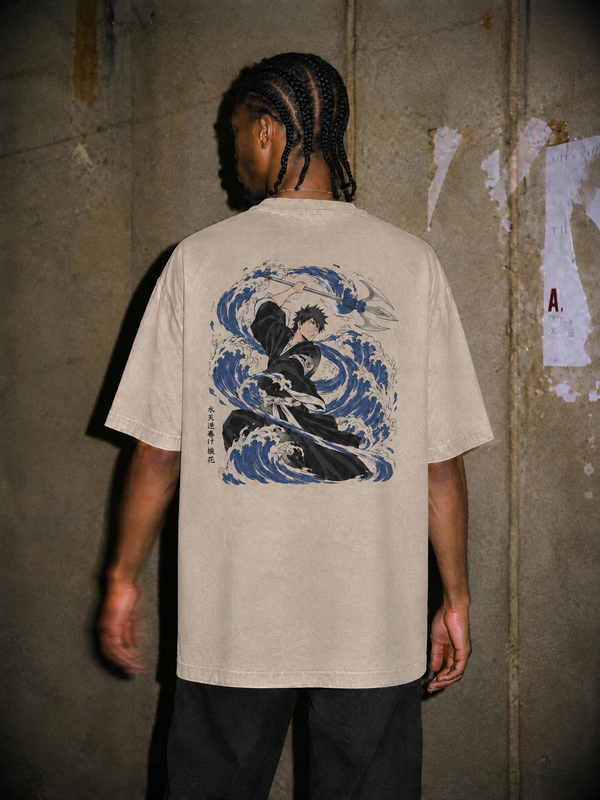 BLCH ✦ Tidal Trident Vintage Tee by Torazen, worn on model