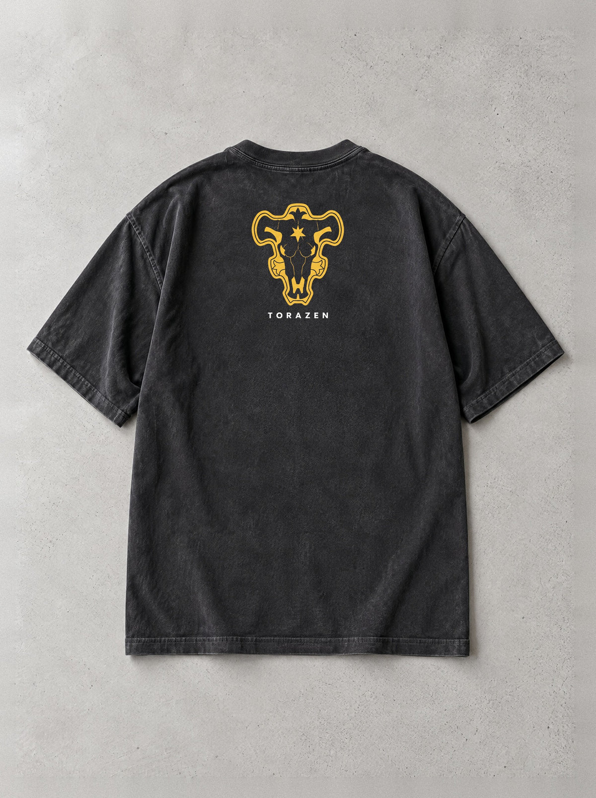 Black Bull Rising Vintage Tee by Torazen, back view