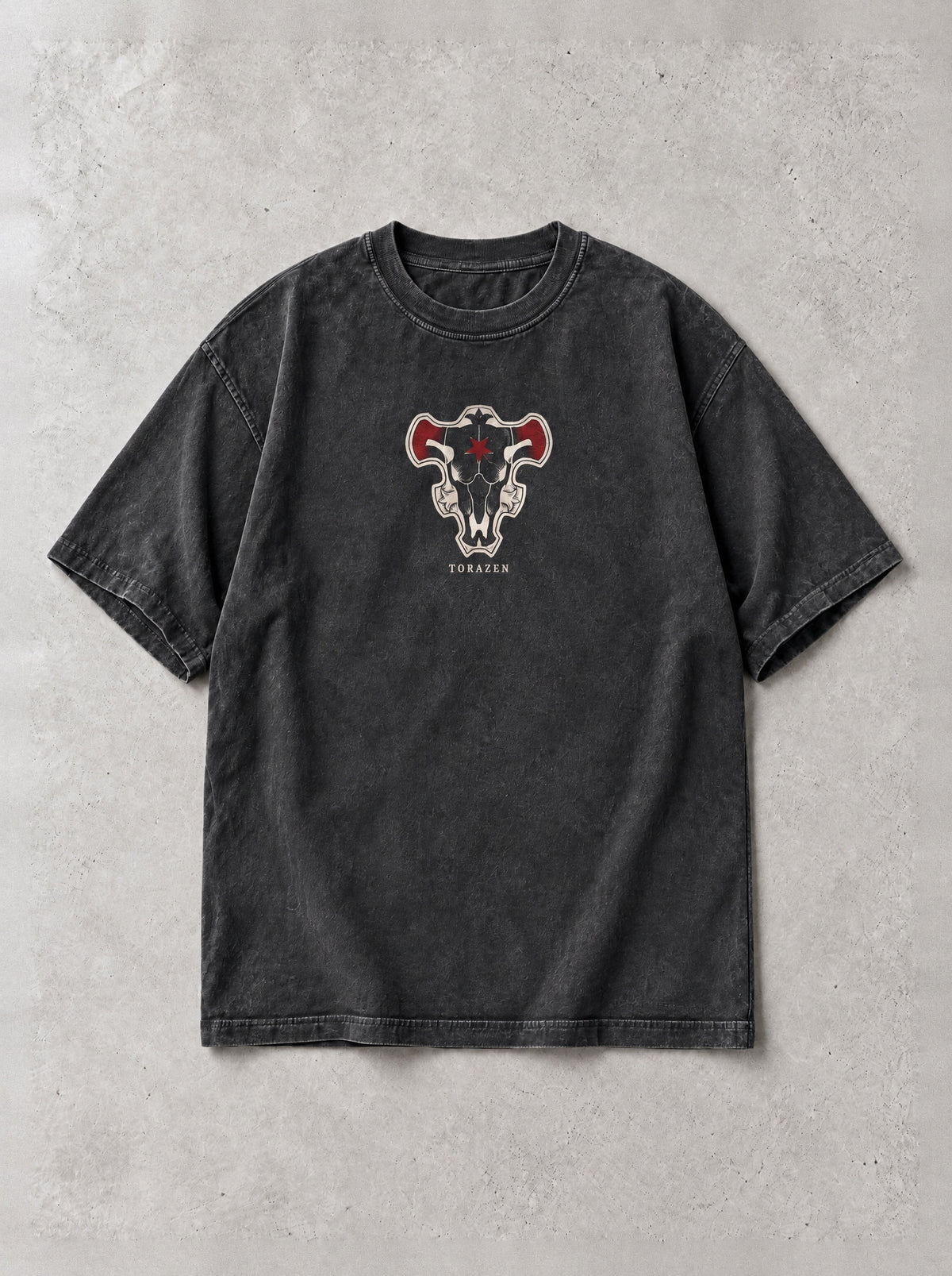 Black Bulls Vintage Tee by Torazen, front view