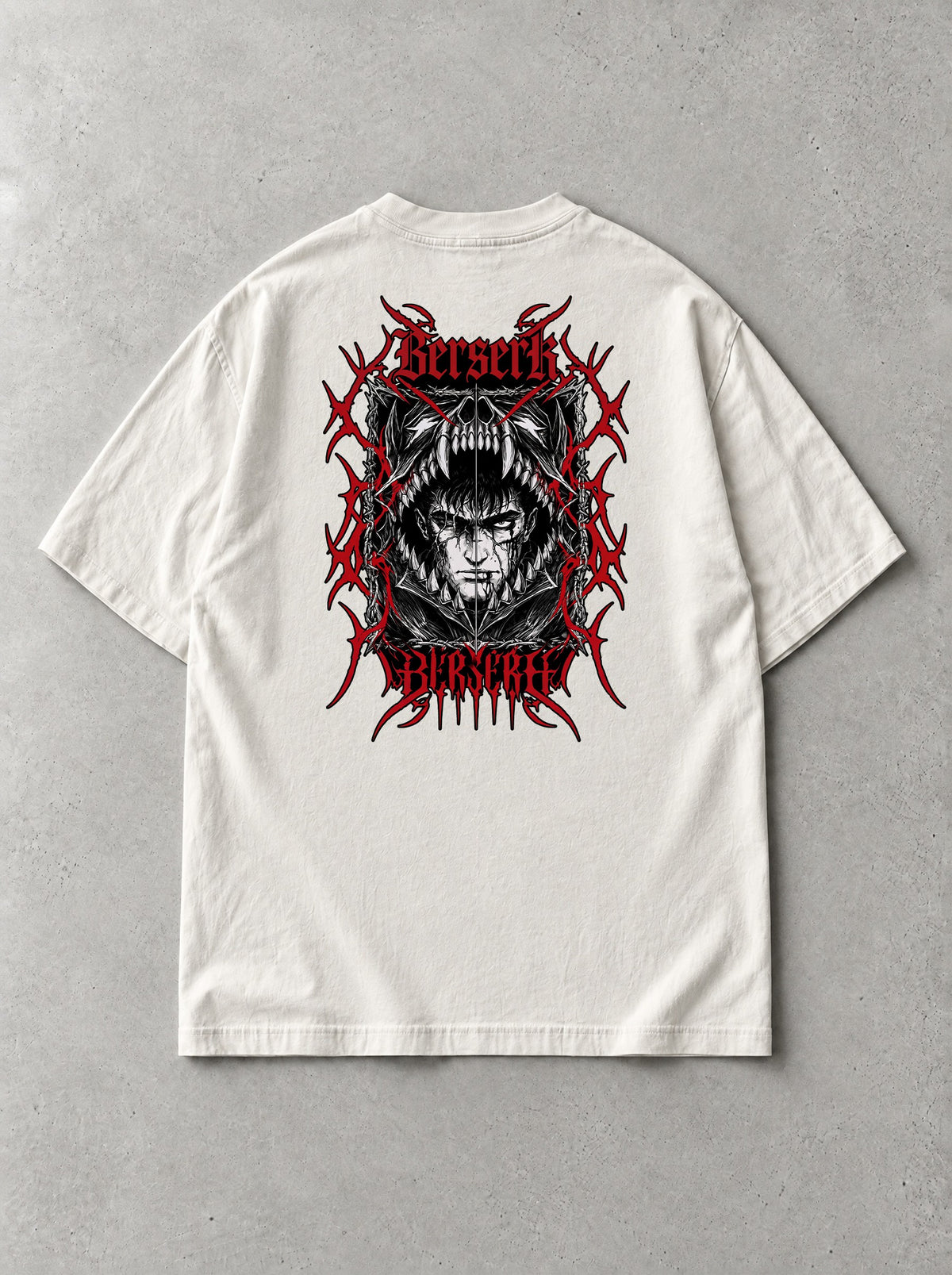 Berserk Thorn Frame Vintage Tee - Berserk-inspired design by Torazen, back view
