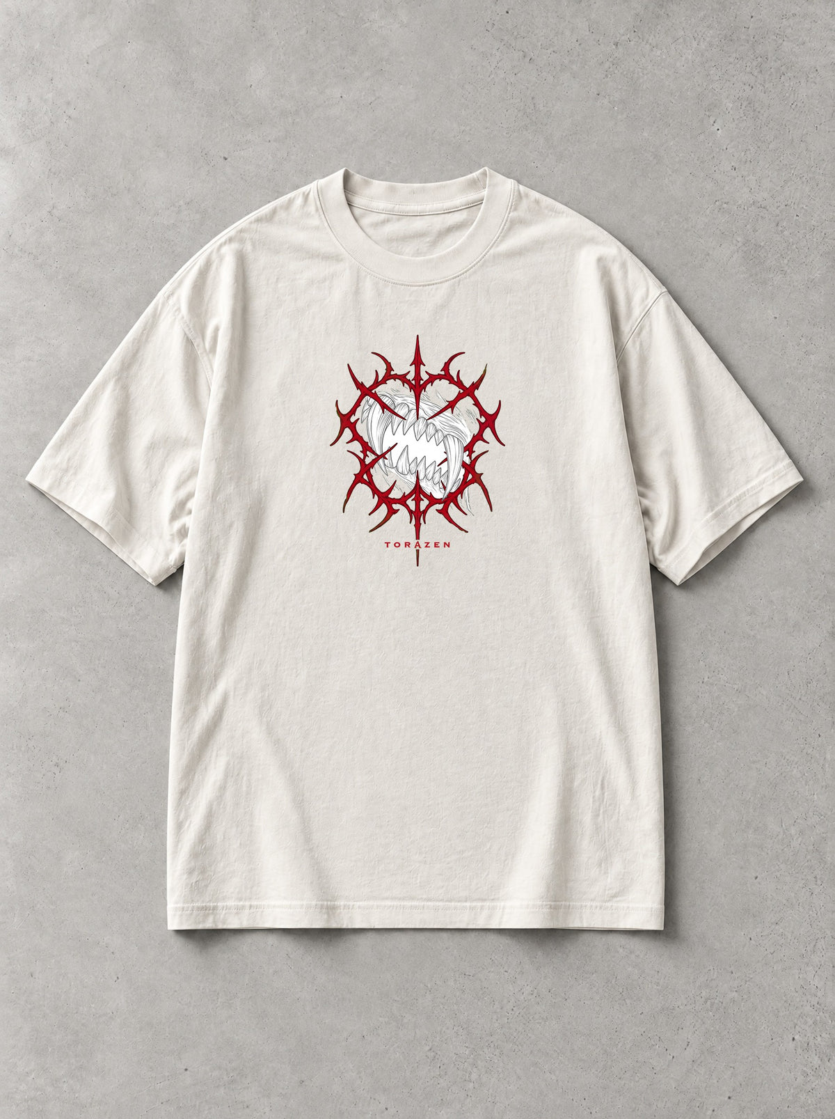 Berserk Thorn Frame Vintage Tee by Torazen, front view