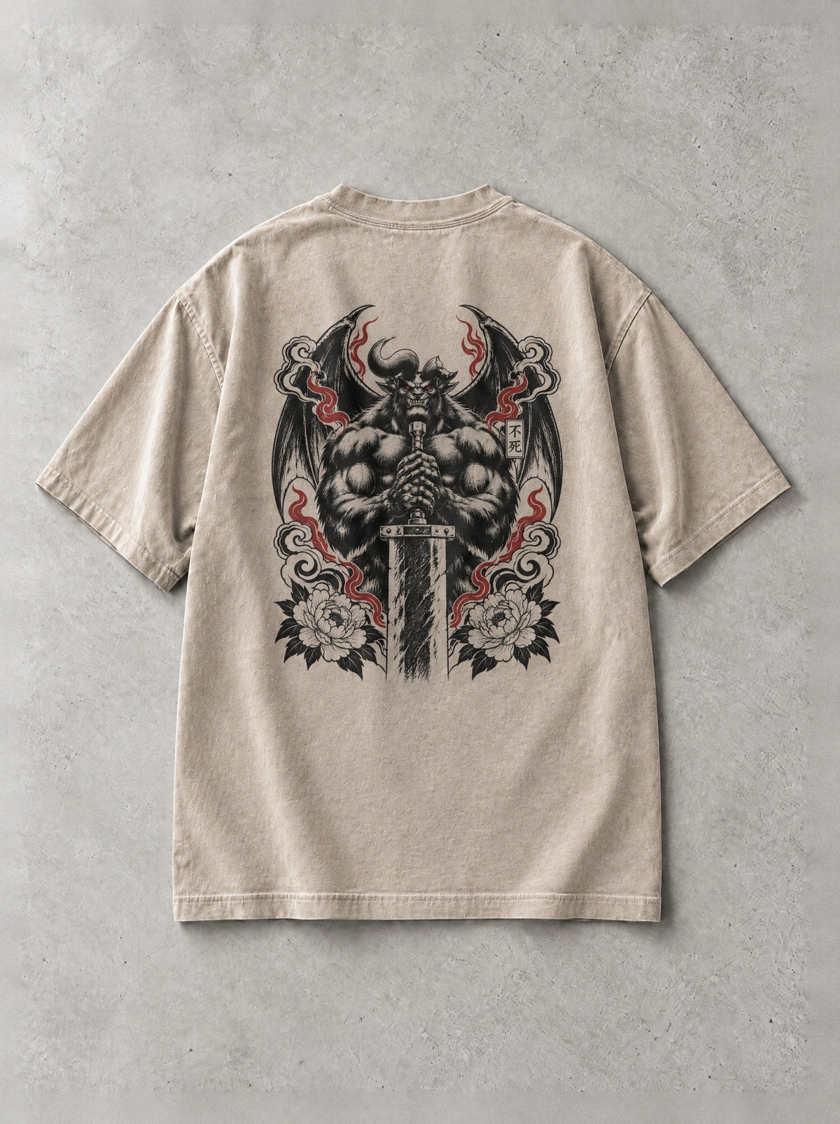Immortal Zodd Vintage Tee - Berserk-inspired design by Torazen, back view