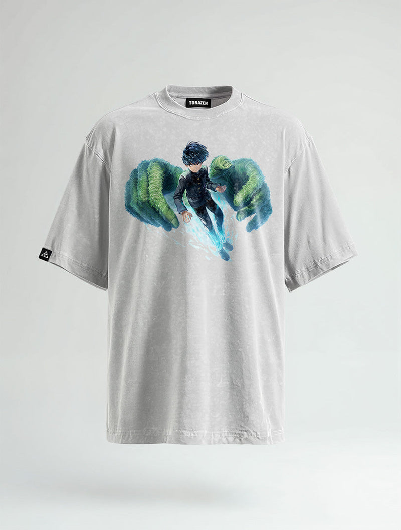 Psychic Grip Vintage Tee - Mob Psycho 100-inspired design by Torazen