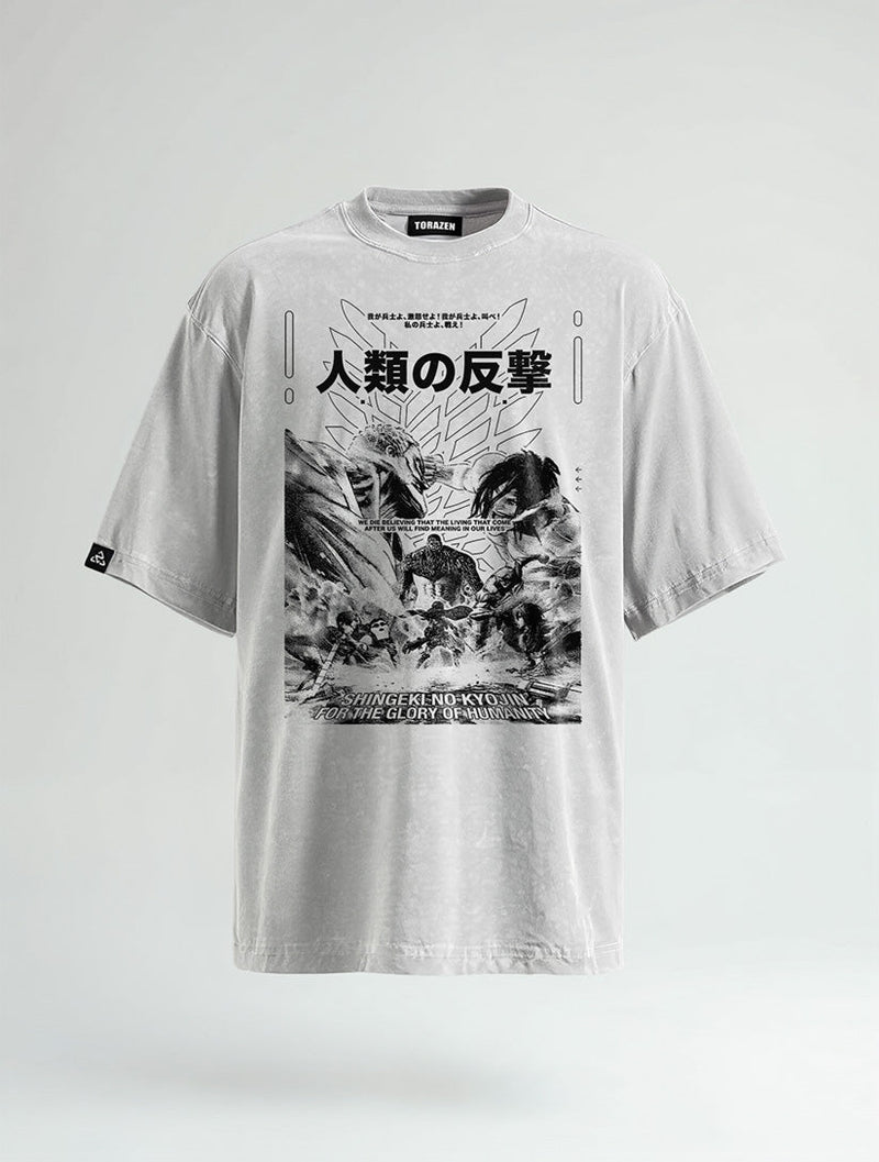 Glory Charge Vintage Tee - Attack on Titan-inspired design by Torazen