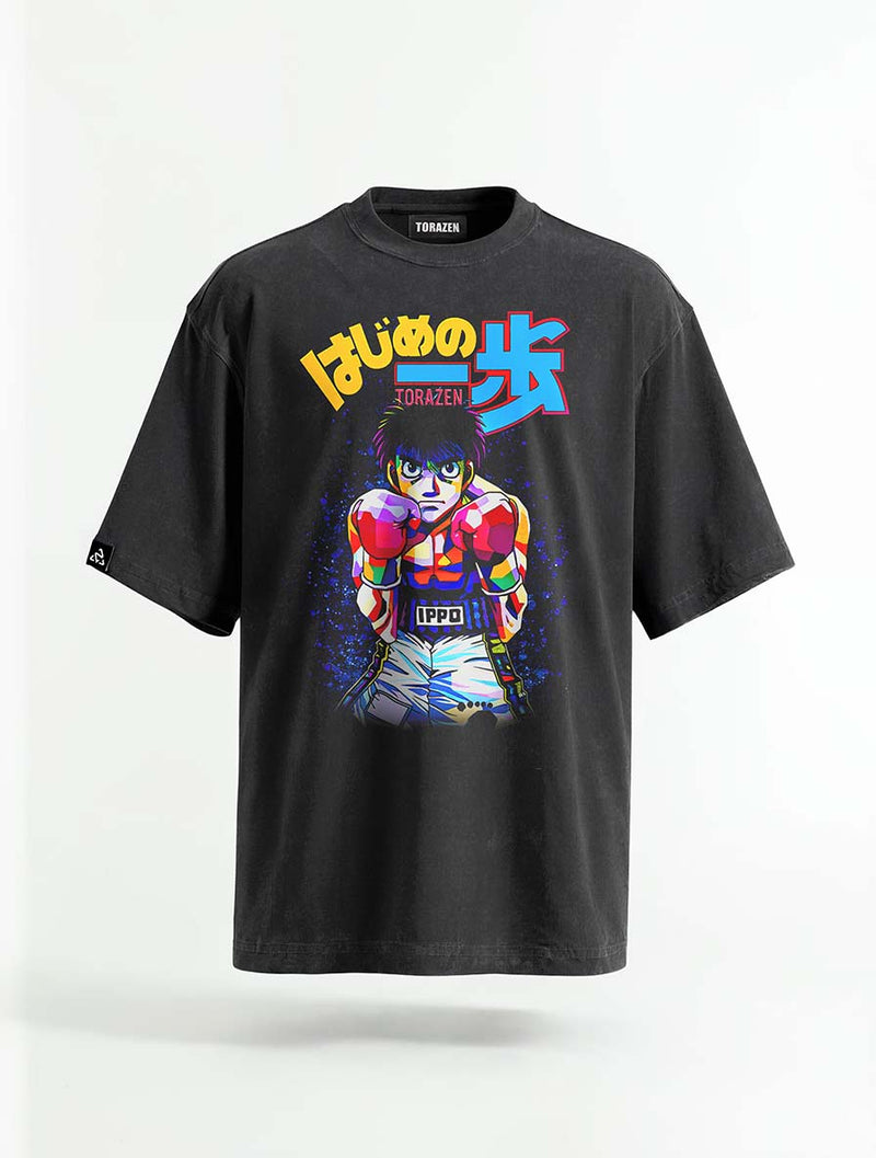 Fight Stance Vintage Tee - Hajime no Ippo-inspired design by Torazen