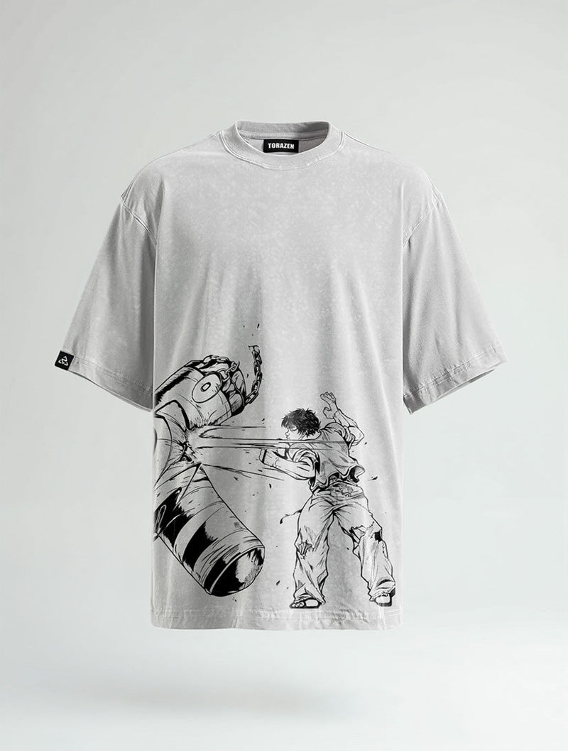 Hard Hit Vintage Tee - Baki Hanma-inspired design by Torazen