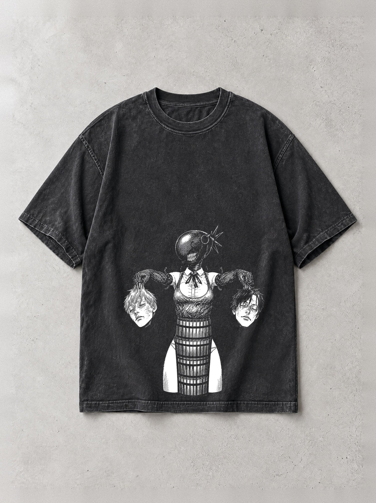 Bomb Head Trophy Vintage Tee - Chainsaw Man-inspired design by Torazen, front view