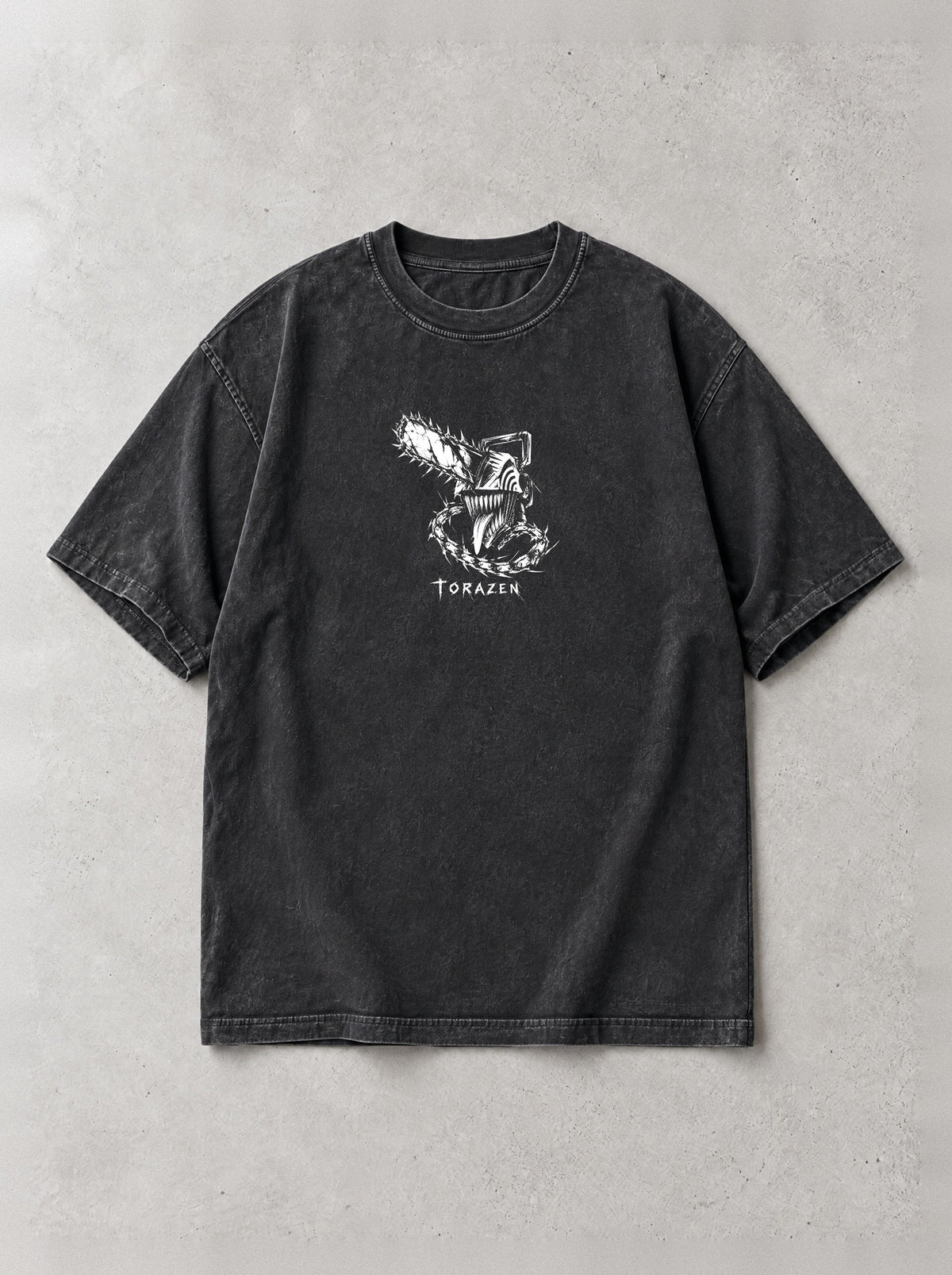 Chain Pull Devil Vintage Tee by Torazen, front view