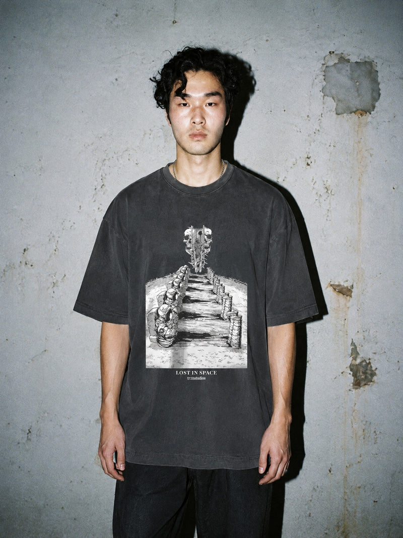 Chainsaw Fiend 'Lost In Space' Vintage Tee - Chainsaw Man-inspired design by Torazen