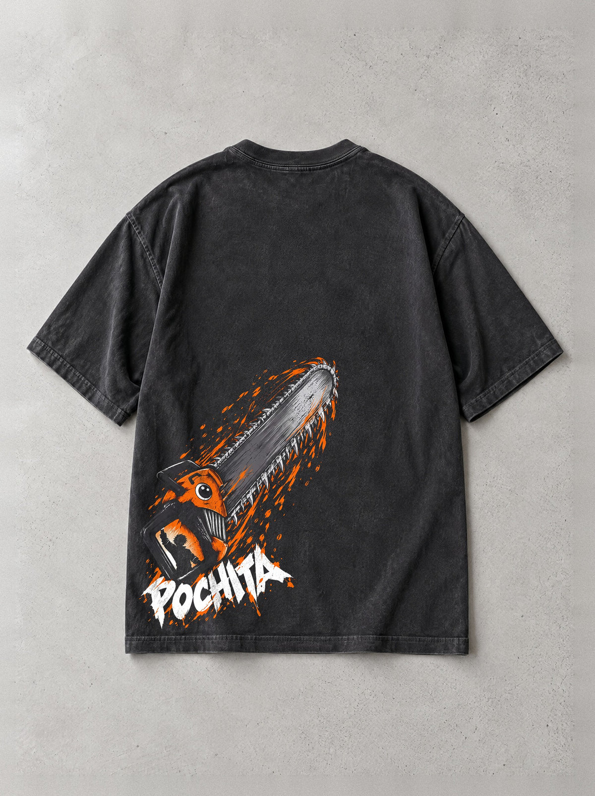 Chainsaw Pup Vintage Tee - Chainsaw Man-inspired design by Torazen, back view