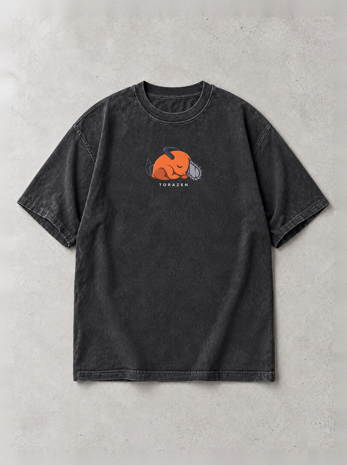 Chainsaw Pup Vintage Tee by Torazen, front view