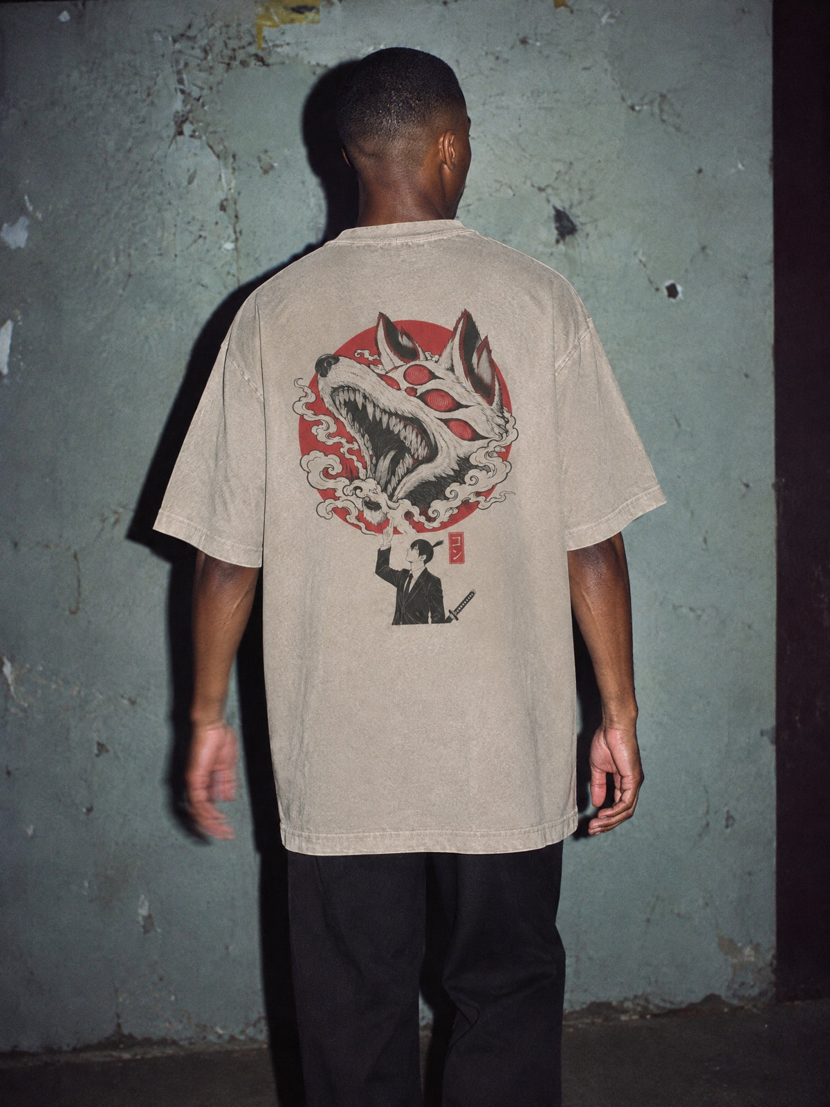 CSM ✦ Fox Sign Vintage Tee by Torazen, worn on model
