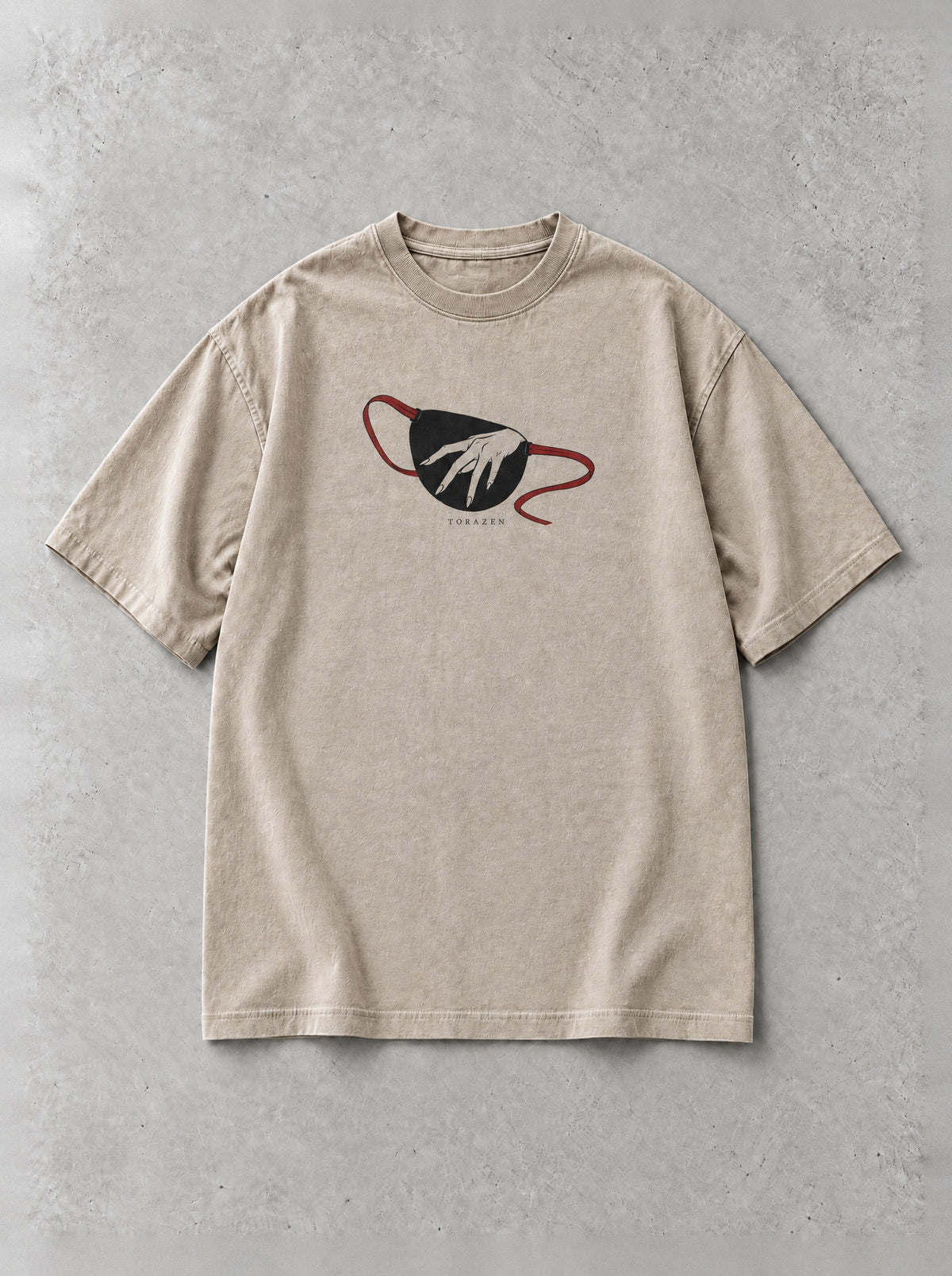 Ghost Hand Vintage Tee by Torazen, front view