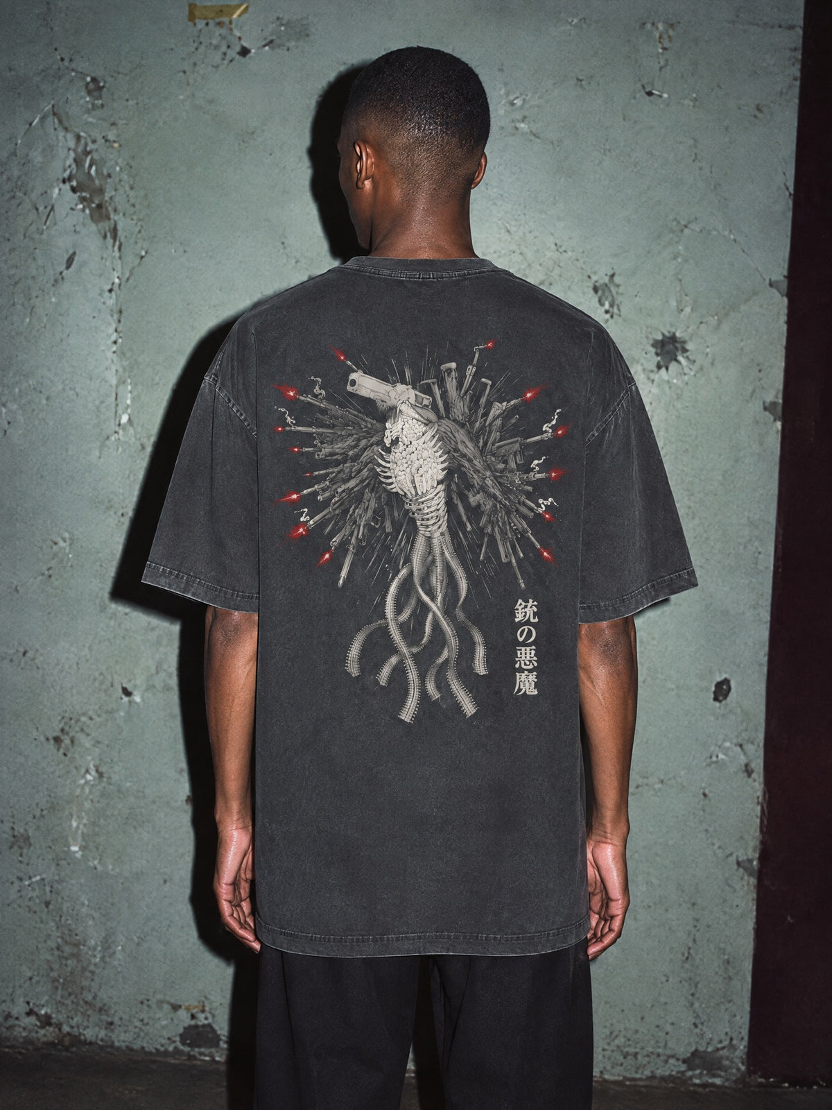 CSM ✦ Gun Devil Vintage Tee by Torazen, worn on model