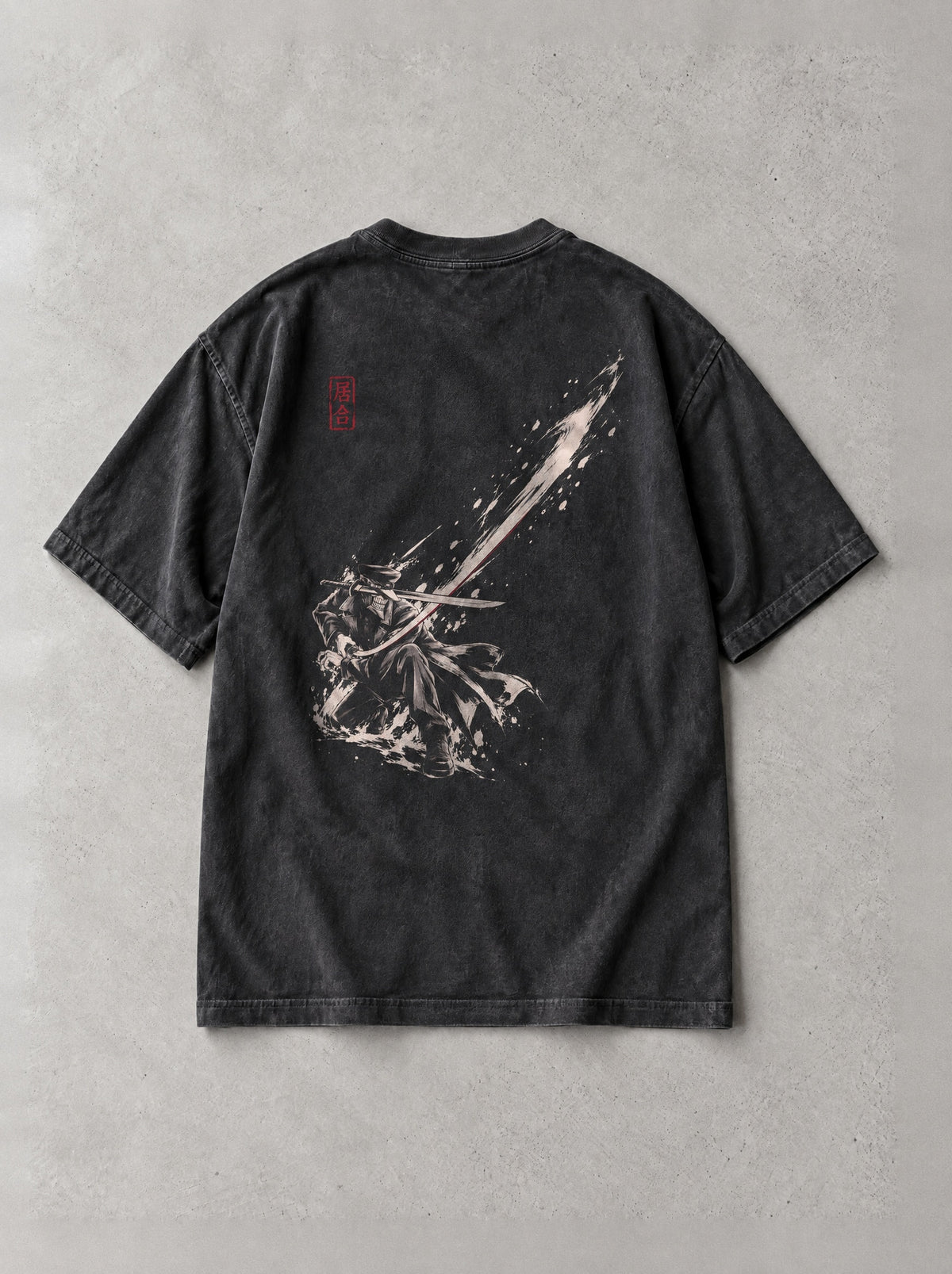 Iai Draw Vintage Tee - Chainsaw Man-inspired design by Torazen, back view
