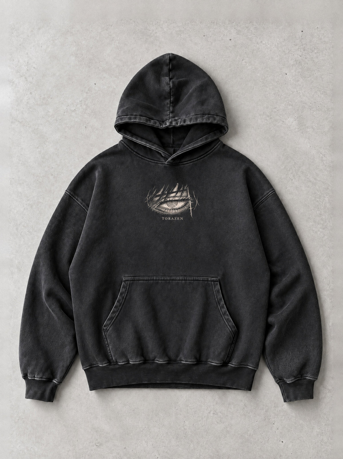 War Devil Vintage Hoodie by Torazen, front view