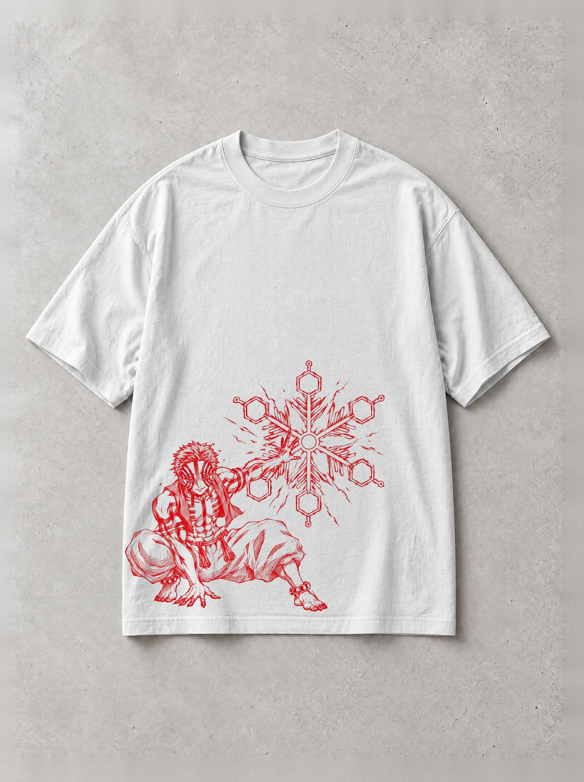 Compass Needle Stance Vintage Tee - Demon Slayer-inspired design by Torazen, front view