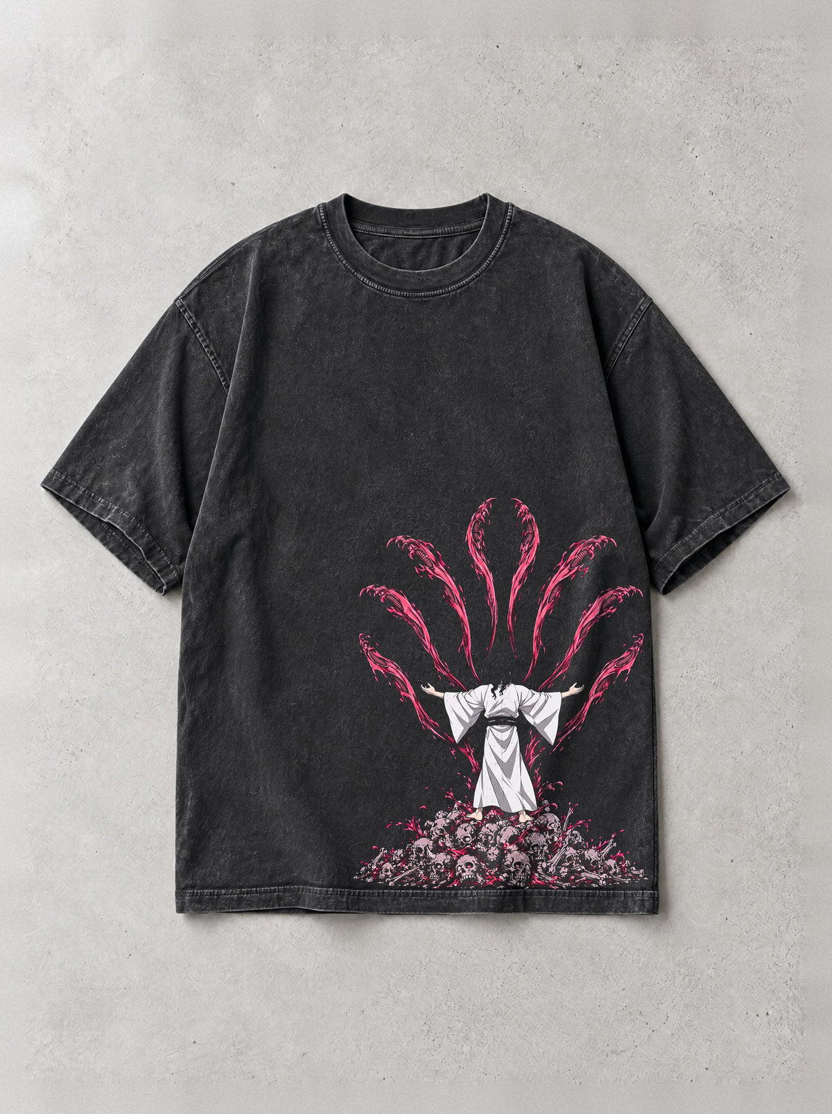 Demon King Ascends Vintage Tee - Demon Slayer-inspired design by Torazen, front view