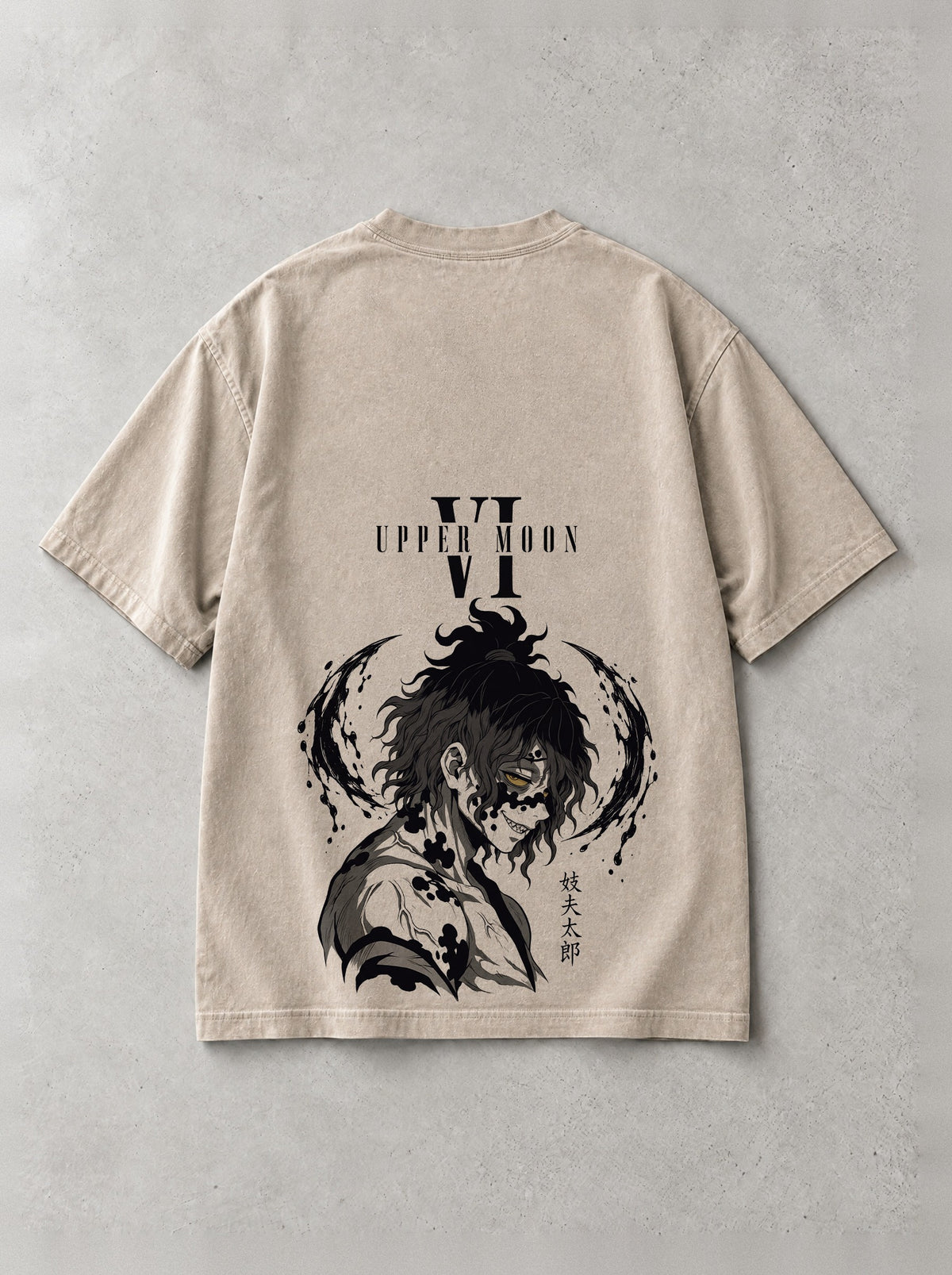 Sickle Brother Vintage Tee - Demon Slayer-inspired design by Torazen, back view