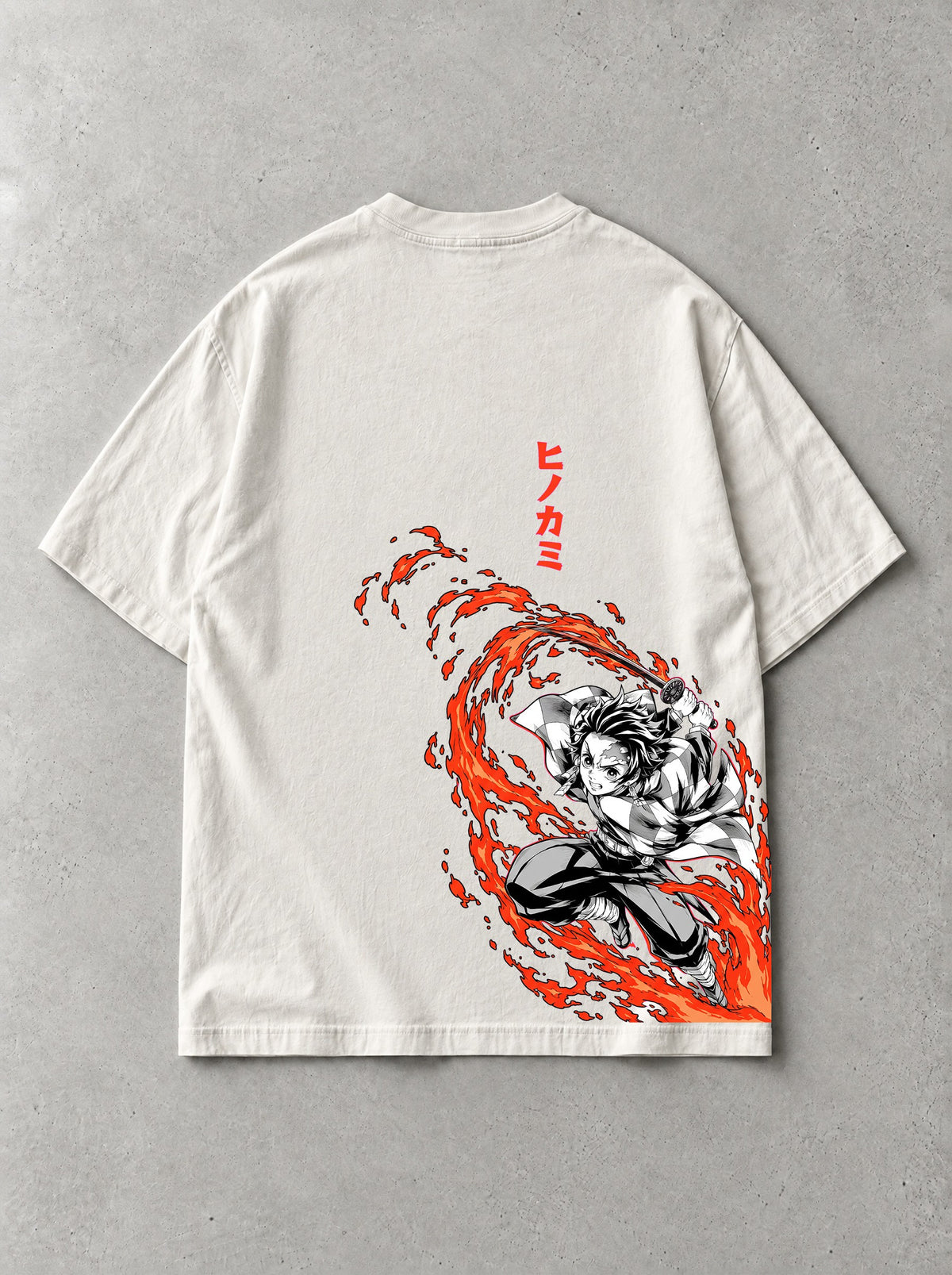 Sun Dance Arc Vintage Tee - Demon Slayer-inspired design by Torazen, back view