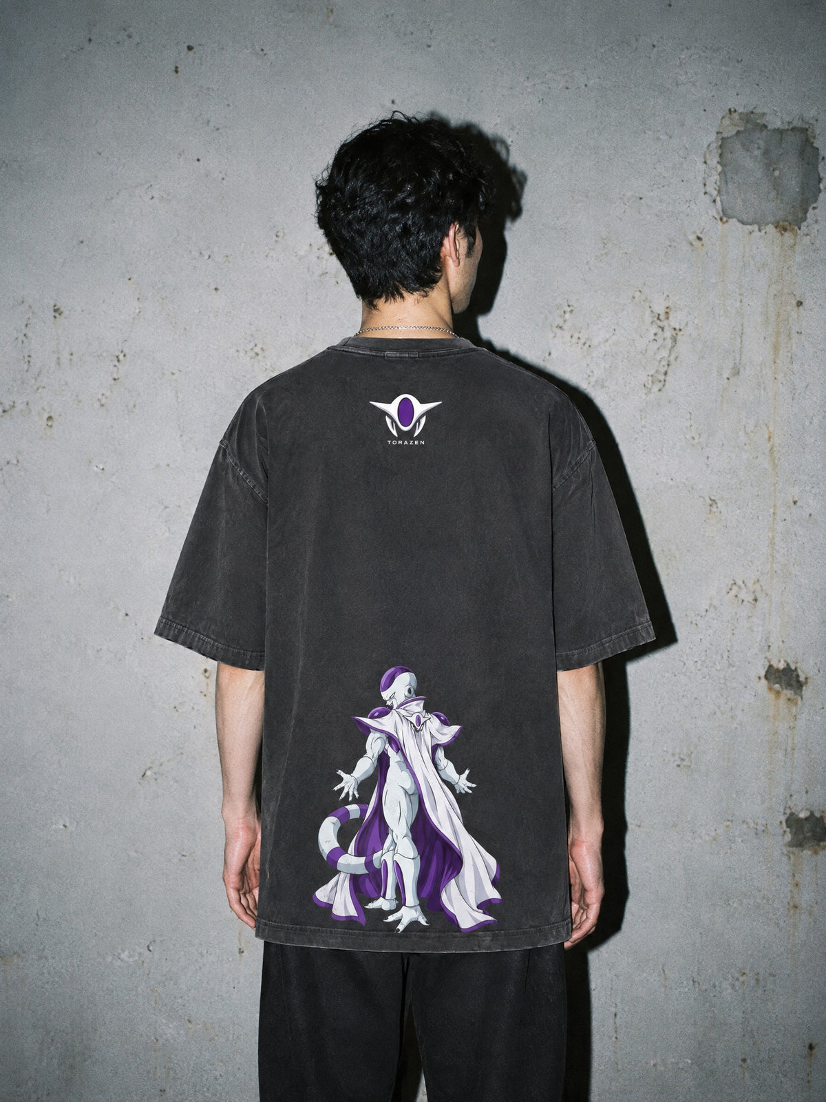 DBZ ✦ Emperor In White Vintage Tee by Torazen, worn on model