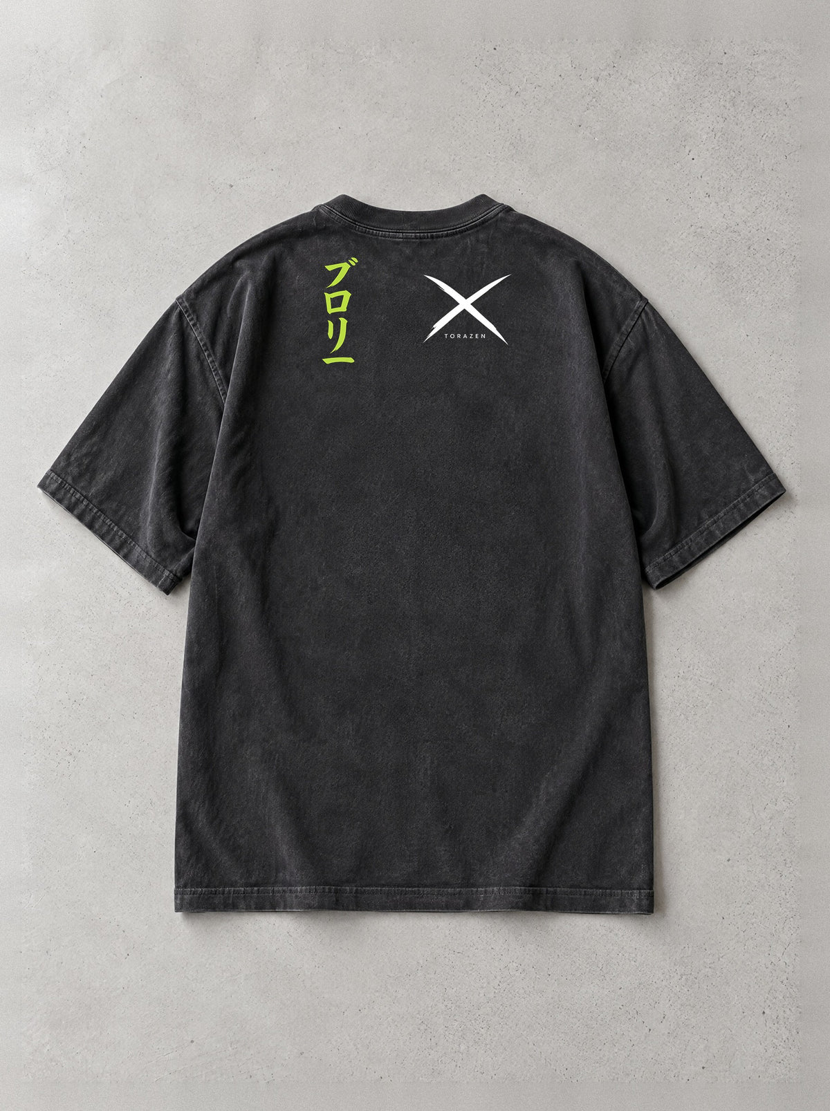 Green Fury Roar Vintage Tee by Torazen, back view