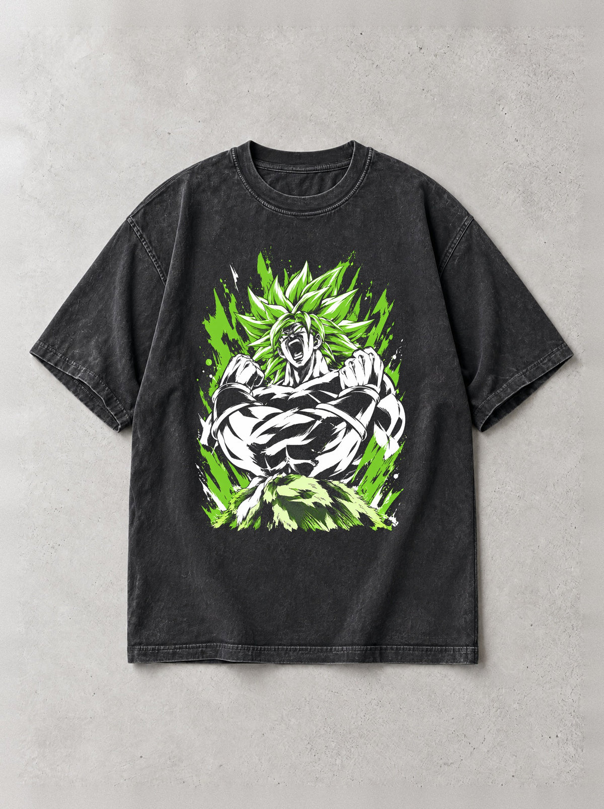 Green Fury Roar Vintage Tee - Dragon Ball Z-inspired design by Torazen, front view