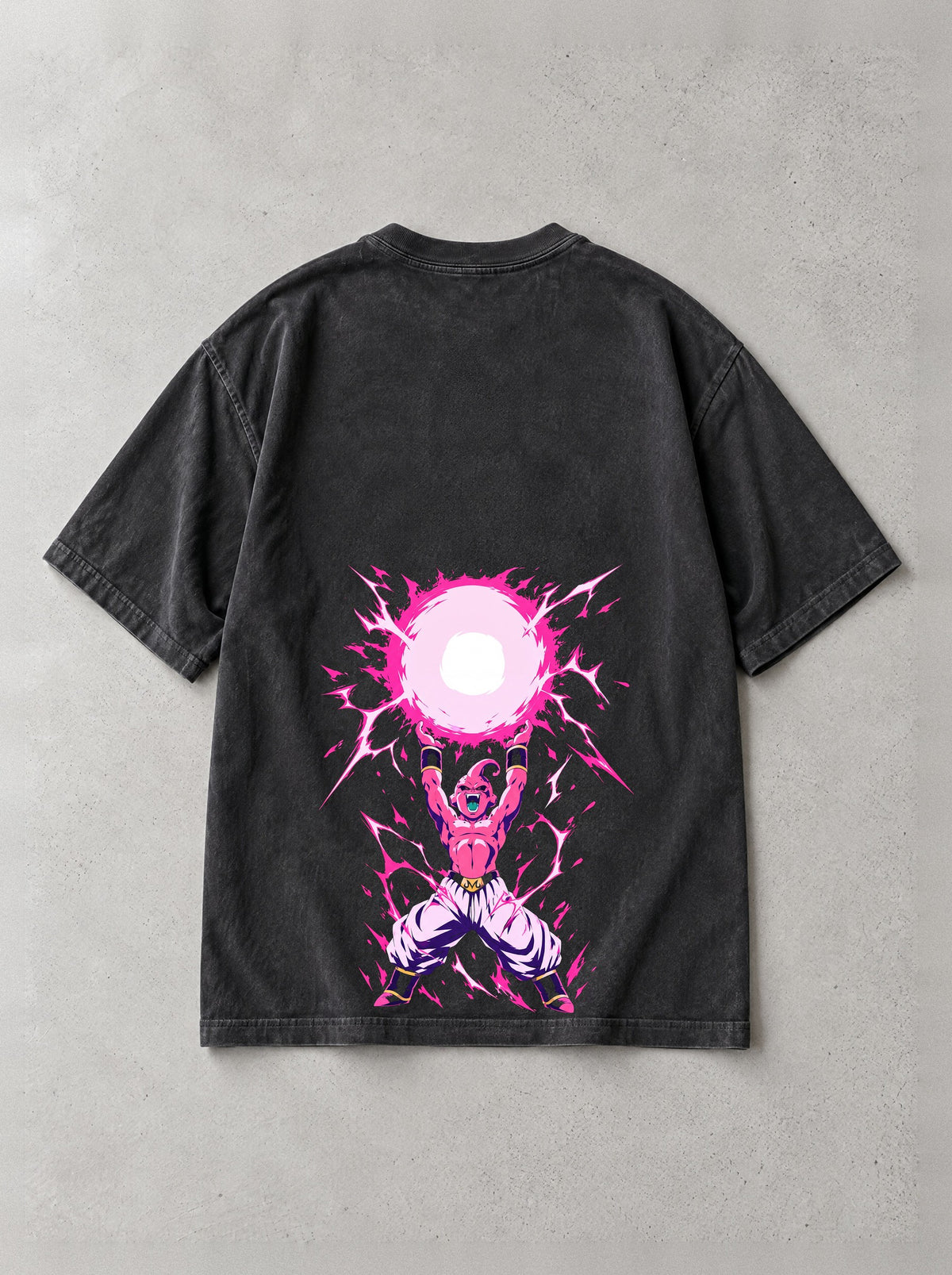 Pink Calamity Vintage Tee - Dragon Ball Z-inspired design by Torazen, back view