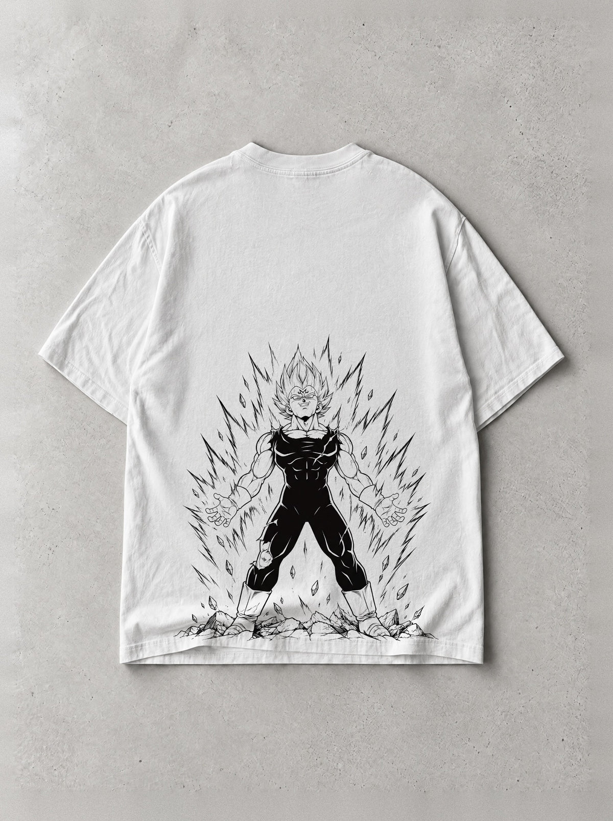 Pride Unleashed Vintage Tee - Dragon Ball Z-inspired design by Torazen, back view