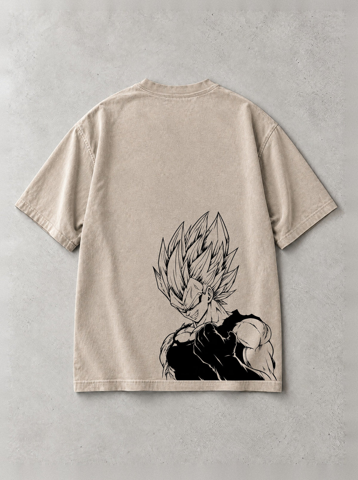 Prince Descending Vintage Tee - Dragon Ball Z-inspired design by Torazen, back view