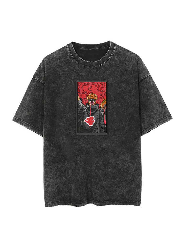 A t-shirt with anime-inspired design, blending manga shonen style with modern streetwear aesthetic.