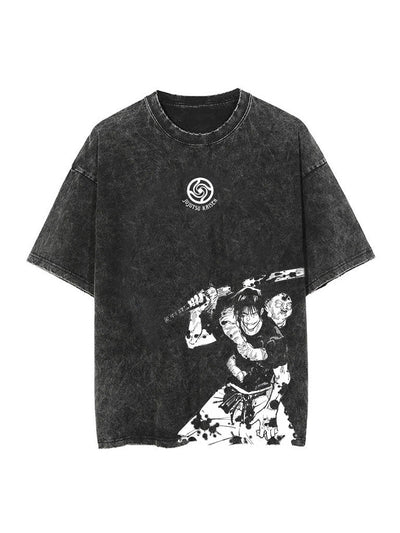 anime-inspired tee with sorcerer killer vintage tee design