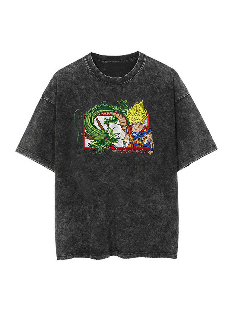 A t-shirt with anime-inspired design, blending manga shonen style with modern streetwear aesthetic.
