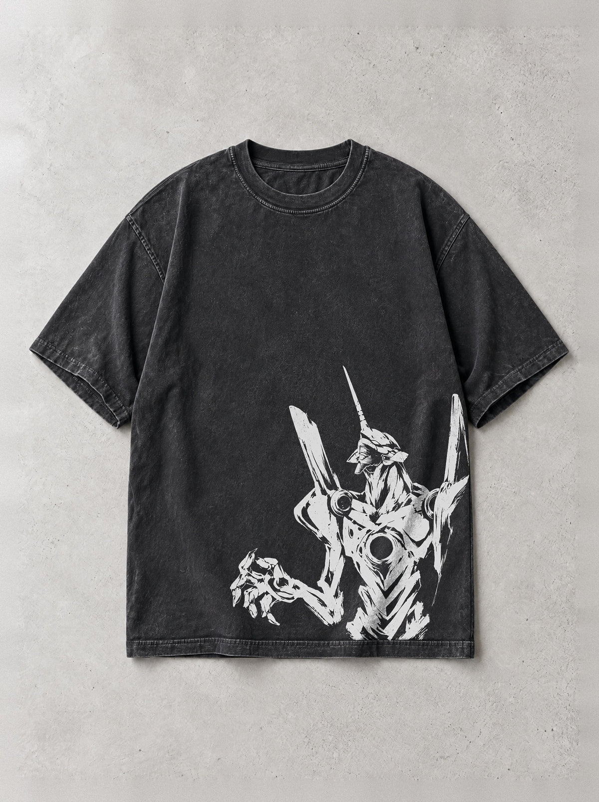 Unit Rising Profile Vintage Tee - Evangelion-inspired design by Torazen, front view