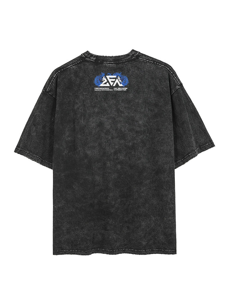 A sweatshirt with anime-inspired design, blending manga shonen style with modern streetwear aesthetic.