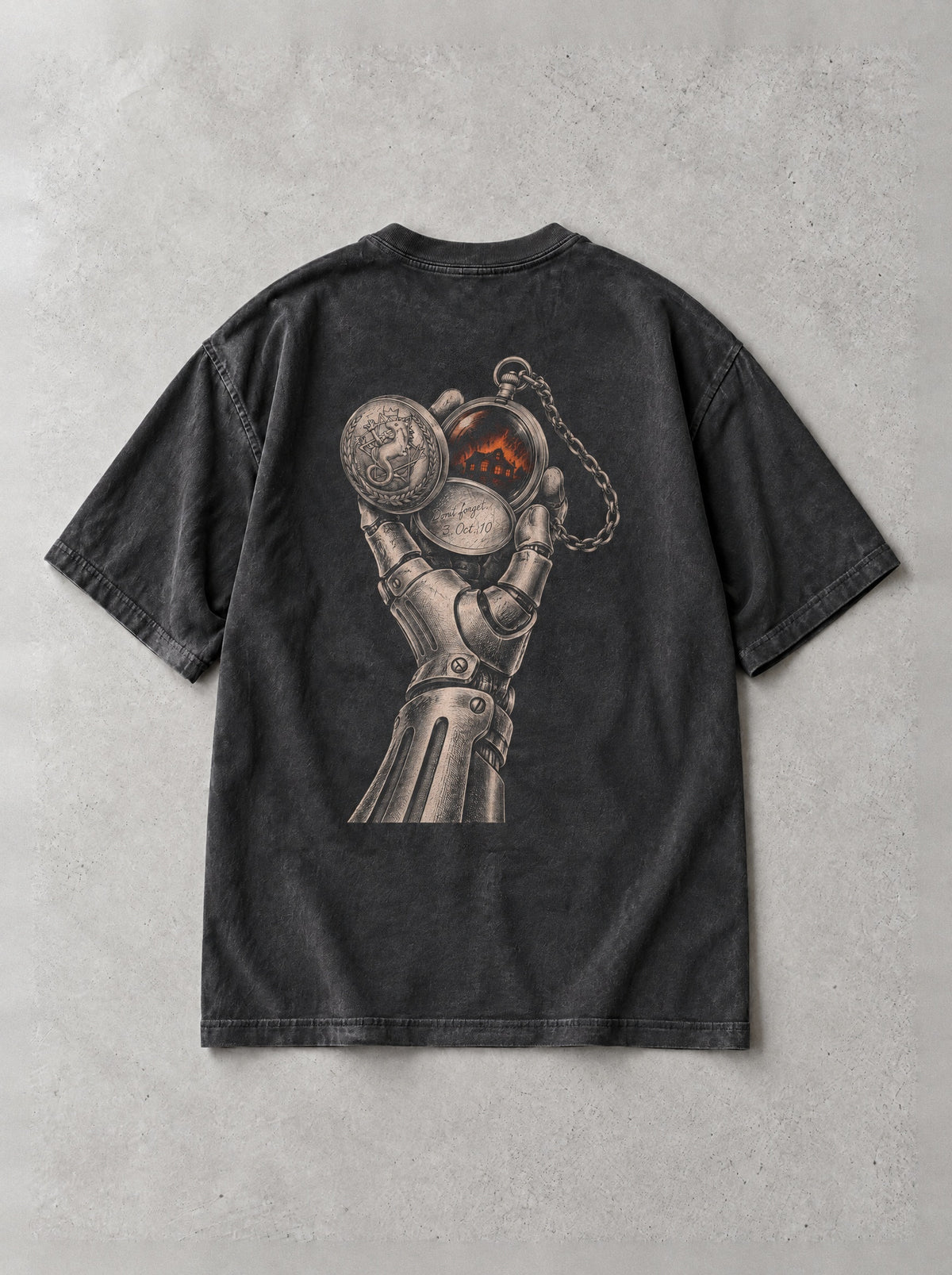 Don't Forget Vintage Tee - Fullmetal Alchemist-inspired design by Torazen, back view