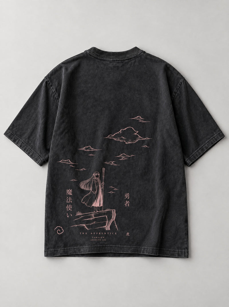 The Apprentice Vintage Tee - Frieren-inspired design by Torazen, back view