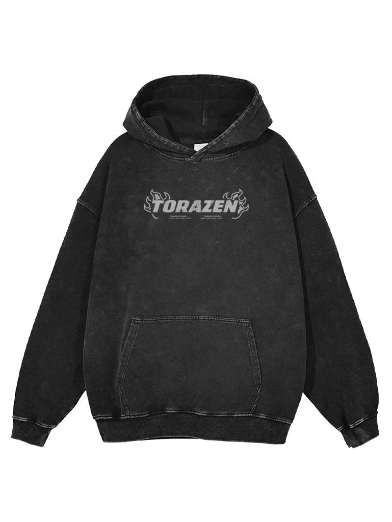 A sweatshirt with anime-inspired design, blending manga shonen style with modern streetwear aesthetic.