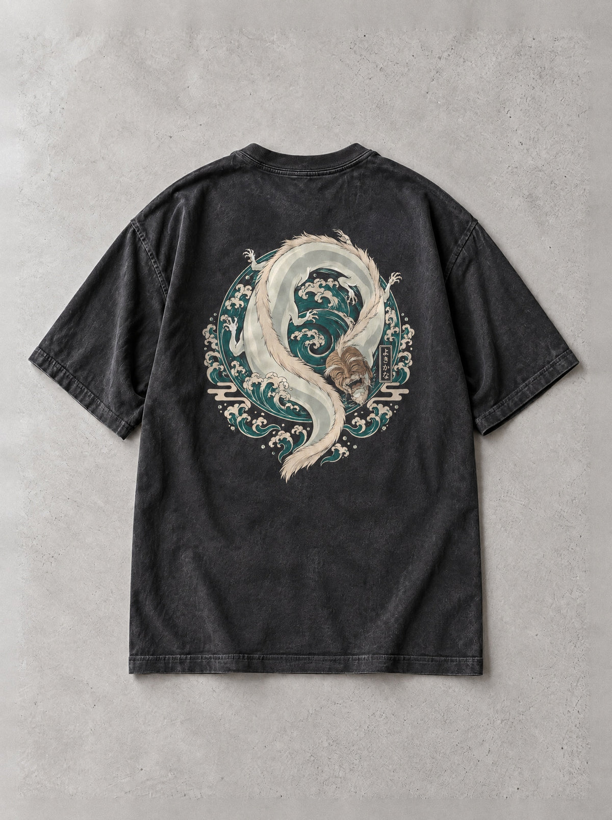 River Spirit Vintage Tee - Studio Ghibli-inspired design by Torazen, back view