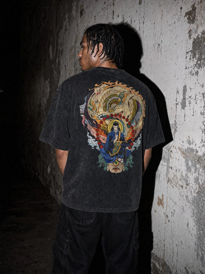Geto Massacre 2-Sided Vintage Tee - Jujutsu Kaisen-inspired design by Torazen