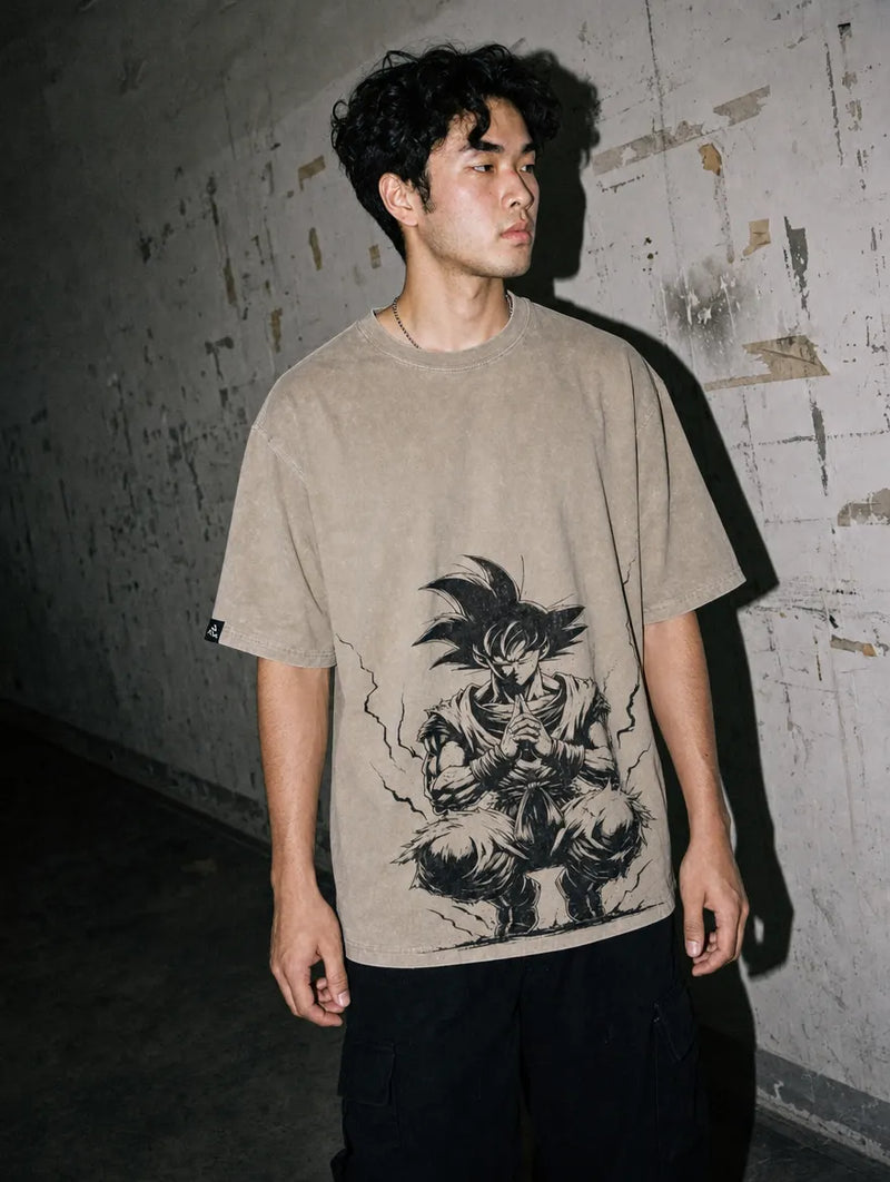 Kamehameha Aura Vintage Tee - Dragon Ball Z-inspired design by Torazen