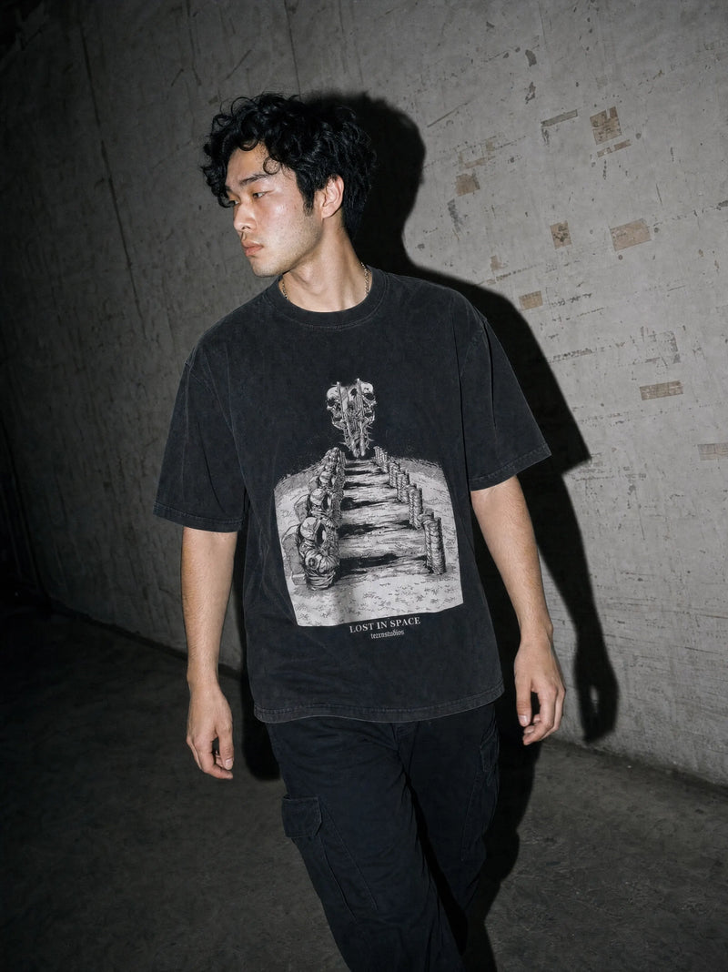 Chainsaw Fiend 'Lost In Space' Vintage Tee - Chainsaw Man-inspired design by Torazen