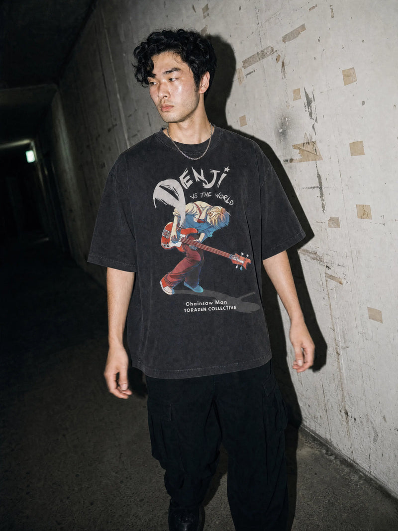 Rebel Amped Vintage Tee - Chainsaw Man-inspired design by Torazen